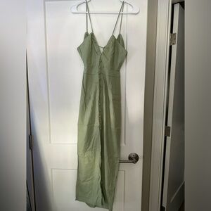 Zara Linen Midi Dress XS